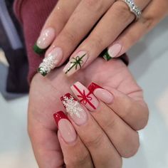 Winter Christmas Nails, Green Christmas Nails, Fashionable Nails, Inspiration Nails, Red Christmas Nails, Nails Fashion