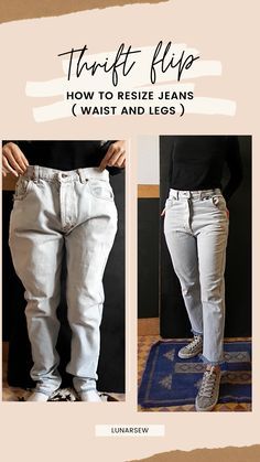 an image of how to refize jeans with less weight and less leg fatter