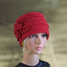 Red felt wool hats, Felted hat for women, Ladies wool hats, Felt hats for lady, Womens winter hats, Wool felt hats, Womens hat trendy, by AccessoryArty on Etsy https://www.etsy.com/listing/265048774/red-felt-wool-hats-felted-hat-for-women Red Wool Winter Hat, Wool Felt Cap For Winter, Elegant Winter Beanie Hat, Red Wool Felt Hat For Winter, Wool Felt Hat For Winter, One Size, Winter Wool Felt Hat One Size, Winter Wool Felt Hat, Winter Wool Brimmed Beret, Winter Wool Mini Hat With Curved Brim