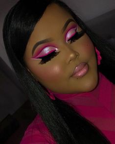 Rosa Make-up, Birthday Makeup Looks, Cute Eye Makeup, Makeup For Black Skin, Barbie Makeup, Beauty Make-up