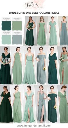 Whether you're planning a garden wedding, beach celebration, or a romantic outdoor affair, our green dresses will create a captivating and timeless look for your bridesmaids. Explore our collection today and let the refreshing charm of green bring your bridal party to life! Mixed Green Bridesmaid Dresses, Green Bridesmaid Dresses Spring, Pastel Green Dress, Olive Green Bridesmaid Dresses, Green Dress Outfit, Spring Bridesmaid Dresses, Blue Green Dress, Wedding Motifs, Glitter Rose Gold