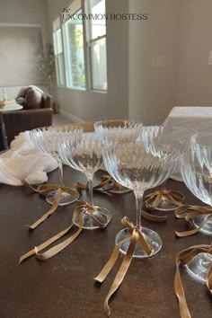 From an engagement party or bachelorette party to girls night with friends or birthday celebrations - tying bows around your champagne glasses is a classy, elegant, and timeless way to elevate any event or get together. These champagne coups are one of my favorite essentials to have as a hostess. Buy a set now using my affiliate link and get a ribbon color to match the vibe of your event! Engagement Party Dinner, Small Engagement Party, Christmas Engagement Party, Tying Bows, Engagement Party Diy, Engagement Party Themes, Elegant Engagement Party, Bridal Shower Champagne