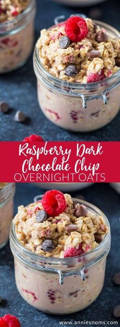 raspberry dark chocolate overnight oatmeal