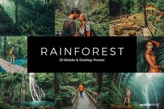 the rainforest is filled with people and trees