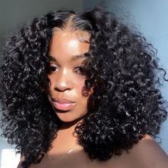 Natural Curly Glueless Wig Short Bouncy Curly Undetectable Lace Wig 180% Density Hd Lace Wig, Wig Lace Front, Curly Bob Wigs, Pelo Afro, Glueless Wig, Short Curly Wigs, Wig Short, Curly Hair Wig, Lace Front Human Hair Wigs