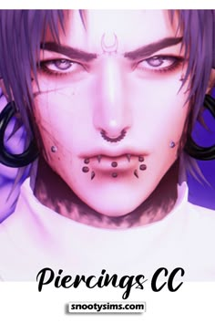 ts4 cc patreon Goth Piercings, 4 Piercings, Cc Patreon, Sims 4 Piercings, Sims 4 Tattoos, Face Piercings, Sims 4 Cc Makeup