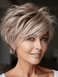 Short Messy Bob Hair, Layered Neck Length Haircut, Short Hair Highlights And Lowlights Older Women, Short Hair For Thick Hair, Best Hairstyles For Women, Chic Short Haircuts, Short Silver Hair, Short Hair Images, Timeless Looks