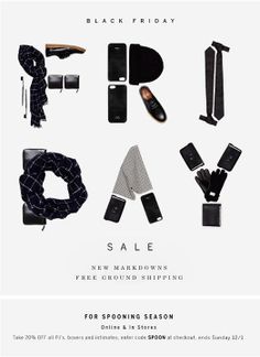 the black friday sale is on for men's clothing and accessories, including ties