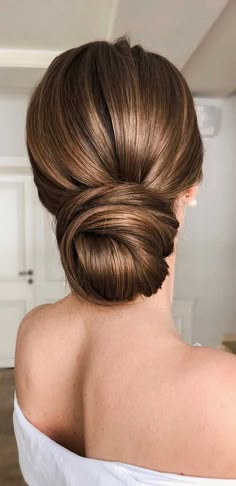 Bridal Hair Updo Elegant, Straight Wedding Hair, Wedding Hair Brunette, Bridal Hair Half Up, Bridesmaids Hair, Elegant Wedding Hair