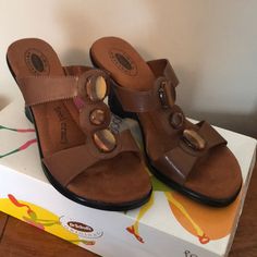 Dr. Scholl Wedge Sandals 2 Inch Heel Tortoise Stones On Top New In Box Never Worn Dr Scholls Sandals, Dr Scholls, Dr. Scholl's, 2 Inch Heels, Wedge Sandals, Women's Shoes Sandals, Tortoise, Shoes Sandals, Wedges