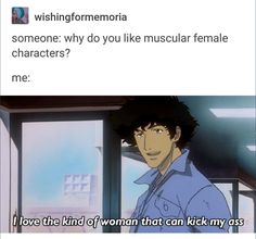 Fuck... Is this Spike (Cowboy Bebop) or Van (Gun x Sword)??? I forgot, but I'm leaning more toward Spike. Cowboy Bebop Memes, Cowboy Bebop Funny, Lesbian Cowboy, Bebop Cowboy, Cowboy Bebop Tattoo, Cowboy Bebop Anime, Spike Spiegel, See You Space Cowboy, Space Cowboy