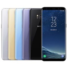 the samsung galaxy s8 is shown in five different colors