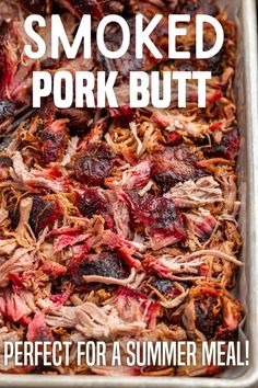 Close up image of Smoked Pork Butt Smoked Pork Roast, Steam Chicken Recipe, Smoked Pork Loin Recipes, Smoked Chicken Recipes, Meat Entrees, Traeger Smoker, Blackstone Recipes, Homemade Bbq Sauce, Grill Food