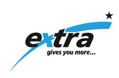 the logo for extra gives you more