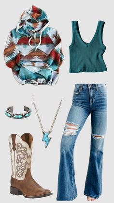 Flair Jeans Outfit, Country Fits, Country Outfit, Cute Country