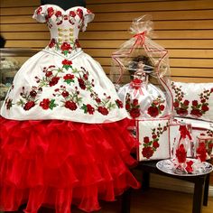 Vestido De Quinceaera Estilo Charro Mexicano Con Sus Accesorios. Red And White Quinceanera Dresses, Quinceanera Dresses Charro, White Quinceanera Dresses, Quinceañera Dresses, Quince Dresses Mexican, Dress 2022, Quince Dresses, Quinceanera Dresses, Quince