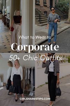 Explore 50+ corporate outfits that redefine office chic! From classy blazers to trendy two-piece sets, our guide covers business casual and smart casual styles perfect for spring, summer, fall, and winter. Whether you prefer elegant skirts or stylish jeans, these work outfits cater to all shapes, including apple shape figures. Complete your look with baddie-approved boots or simple sneakers for a modern aesthetic. Get ready to slay the professional game with these fashionable work attire ideas! Fall Outfits Business Professional, Simple Elegant Work Outfit, 2024 Business Professional, Casual Office Spring Outfits, 2024 Spring Office Outfits, Summer Outfit Work Office Wear, Business Woman Attire Professional, Business Casual Dresses For Women Classy, Outfits For Bankers For Women