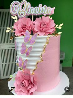 Cake Bday, Pink Wedding Cake, Creative Birthday Cakes, Cute Birthday Cakes, Specialty Cakes, Cake Designs Birthday, Anniversary Cake, Birthday Surprise