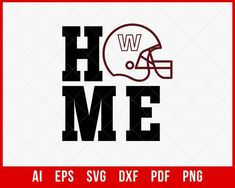 NFL Washington Football Home SVG File for Cricut Maker and Silhouette Cameo Digital Download Paper Goods, Nfl, Washington