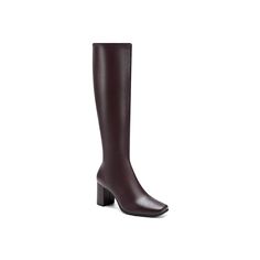 Aerosoles-Micah Wide Width Wide Calf Boot A refined style, the Micah wide calf boot from Aerosoles is poised to carry you through the chilly season in style. This tall boot is equipped with heel rest technology for all-day comfort and side zipper for easy entry. Click here for Boot Measuring Guide. Click here to shop more wide calf boot styles! Wide Calf Square Toe Boots For Fall, Fall Wide Calf Square Toe Boots, Burgundy Platform Boots For Fall, Tall Brown Boots With Stacked Heel, Tall Brown Knee-high Boots, Brown Knee-high Boots With Stacked Heel And Square Toe, Brown Square Toe Boots For Work, Brown Stacked Heel Knee-high Boots For Winter, Wide Calf Brown Boots With Square Toe