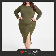 in stock Knit Midi, Knit Midi Dress, Trendy Plus Size, Plus Size Dresses, Plus Size Outfits, Rib Knit, Pick Up, In Store, Buy Online