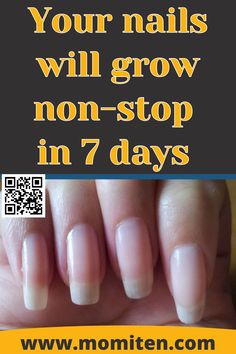 Your nails will grow non-stop in 7 days with this Gel Nail Art Ideas, Cute Nails Black, Make Nails Grow, Nail Growth Faster, Grow Long Nails, Nail Growth Tips, Grow Nails Faster, Fall Nail Inspo