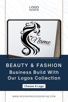 the beauty and fashion business logo collection is displayed on a white background with black lettering