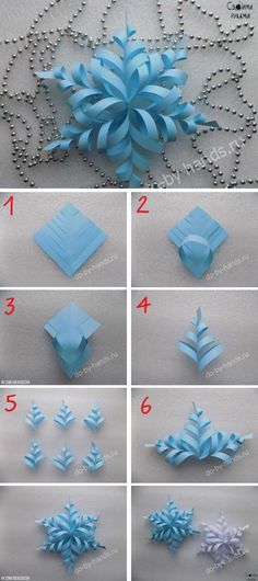 how to make snowflakes out of paper with pictures and instructions on how to fold them