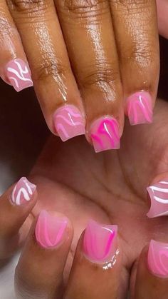 Very Short Pink Acrylic Nails, Cute Birthday Nails Short Pink, Cute Short Acrylic Nails Baddie, Pink Kid Nails, Cute Shorties Nails, 6th Grade Nails Short, Short Pink Nails With Charms, Short Birthday Nails 12, Cute Short Acrylic Nails For Birthday