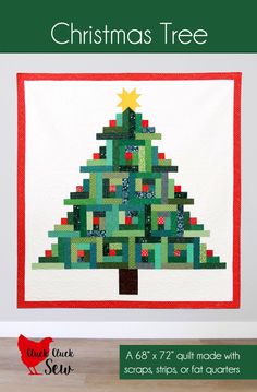 the christmas tree quilt pattern is featured in this book