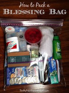 A great way to get kids involved in helping people in need in the community is to create Blessing Bags, to provide real help for those who are homeless or homeless organizations. We have a free printable checklist too! Blessing Box Ideas, Donation Boxes