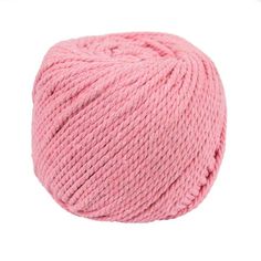 pink ball of yarn on white background with clipping for the top and bottom corner