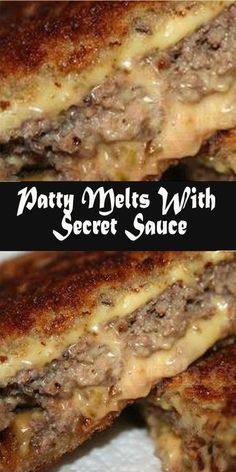 patty melts with secret sauce on top