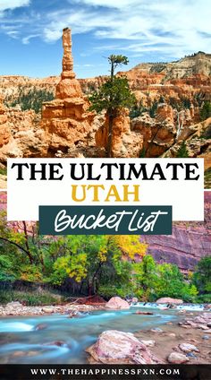 The Ultimate Utah Bucket List Utah Hiking Trails, Hiking In Utah, Places To Visit In Utah, Hikes In Utah, Hiking Waterfall, Utah Bucket List, National Park Hikes, Zion National Park Hikes