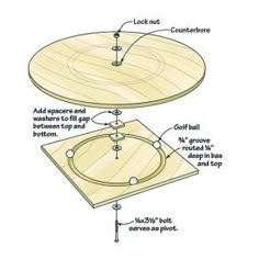 the diagram shows how to make a circular table top for a kitchen or living room