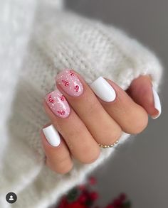 Santa Nails, Candy Cane Nails, Christmas Gel, Milky Nails, Winter Nails Acrylic, Nagel Tips, Christmas Gel Nails, Colorful Nails, Summery Nails