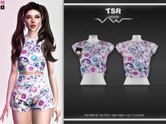 an image of a woman's top and shorts for the tsr fashion show