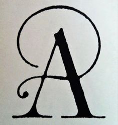 the letter a is drawn in black ink