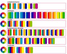 an image of different colors on the same page as well as numbers and symbols for each part of the page