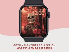 Watch Wallpaper Dark, Pleasing Wallpapers, Goth Valentines, Wallpaper Watch, Roses Aesthetic, Apple Watch Face, Valentines Wallpaper, Wallpaper Dark, Watch Wallpaper