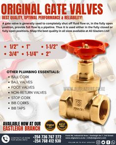 the original gate valves are available for purchase