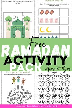 the rama activity pack for kids to learn how to read and practice their arabic language