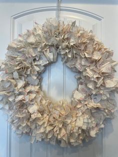 Handmade rag wreath, made with love. Perfect for your front door, entryway, celebration, nursery, nursing home - the options are endless. This wreath measures approximately 25 inches in diameter.  Each wreath contains hundreds of strips of material to ensure that your wreath is full and fluffy. As I make each wreath, I often think about my dad and my baby girl Ella - creating these wreaths is a form of healing for me. Please message me if you have a specific request. A portion of each wreath sold is donated to brain cancer research and pregnancy loss research (Star Legacy Foundation). *Colors may vary due to screens displaying colors differently, you are welcome to ask for more photos if you'd like. Front Door Entryway, Door Entryway, Rag Wreath, Pregnancy Loss, Chiffon Floral, Spring Wreaths, Nursing Home, My Baby Girl, Fabric Projects