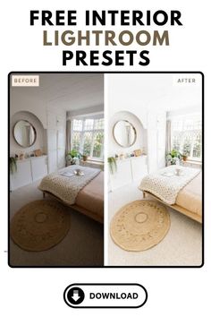 the interior lightroom presets are shown