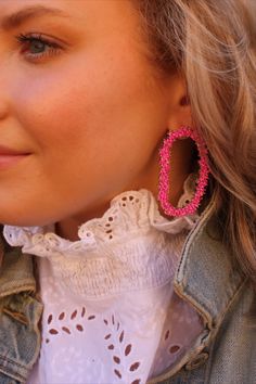 Our Hot Pink Crystal Garlands are a must “add to cart”. Shop now! Crystal Garland, Purple Crystals, Pink Crystal, Statement Earrings, Add To Cart, Hot Pink, Crystals