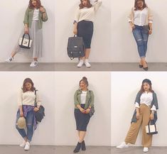 Ootd Ideas Plus Size, Plus Size Korean Fashion Women's Casual, Big Size Outfit Ideas, Mid Size Korean Fashion, Ootd For Chubby, Outfit Gemuk, Chubby Outfit Ideas Plus Size, Ootd Ideas For Chubby, Plus Size Korean Outfits