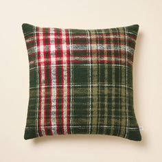 18"x18" Christmas Plaid Woven Square Throw Pillow - Hearth & Hand™ with Magnolia Hearth And Hand With Magnolia, Hearth & Hand With Magnolia, Plaid Throw Pillows, Chenille Throw, Plaid Pillow, Red Throw Pillows, Plaid Throw, Woven Throw Blanket, Christmas Plaid