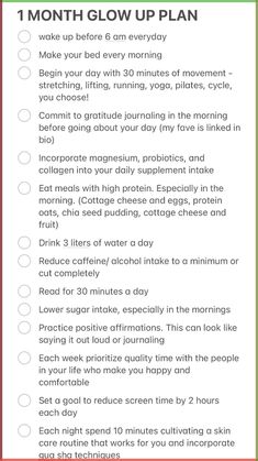 a printable list with instructions for how to start a morning routine