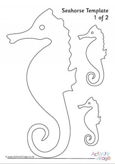 the seahorse template is cut out and ready to be used