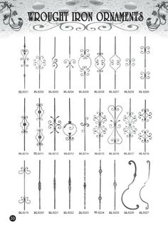 an image of wrought iron ornaments for the front door and side of a house or home